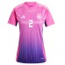 Camisa de Futebol Alemanha Antonio Rudiger #2 Equipamento Secundário Mulheres Europeu 2024 Manga Curta